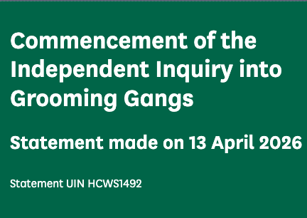 Home Secretary formally commences the Inquiry